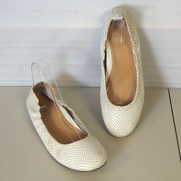 Vionic Women's Orthotic Alexa Embossed Lizard Leather Size 7.5 Ballet Flats - Picture 1 of 10
